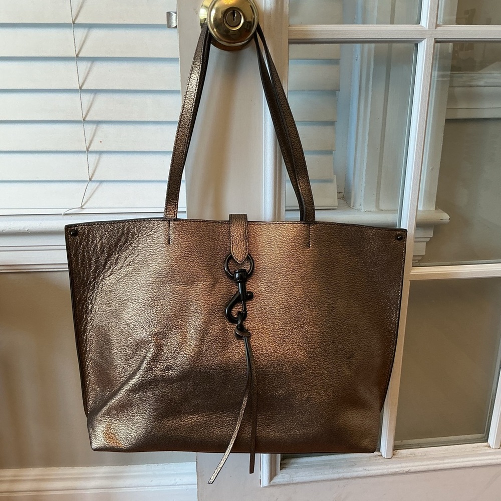 Rebecca Minkoff Tote in a Metallic Bronze/Gold Finish!